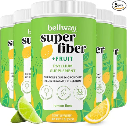 Bellway Super Fiber Powder + Fruit (5 Pack), (250 Servings)