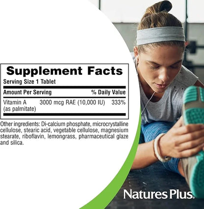 NaturesPlus Vitamin A (Palmitate) 10,000 iu 90 Vegetarian (90 Servings)