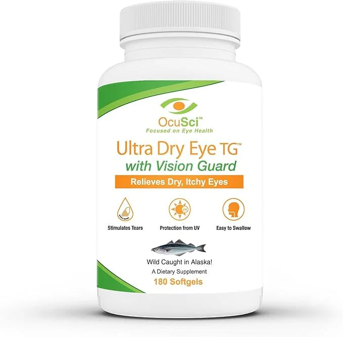 Formulated for Dry Eyes Mini-softgels of Omega-3, Black B12 and D3 (2 (2 Month (180 mini