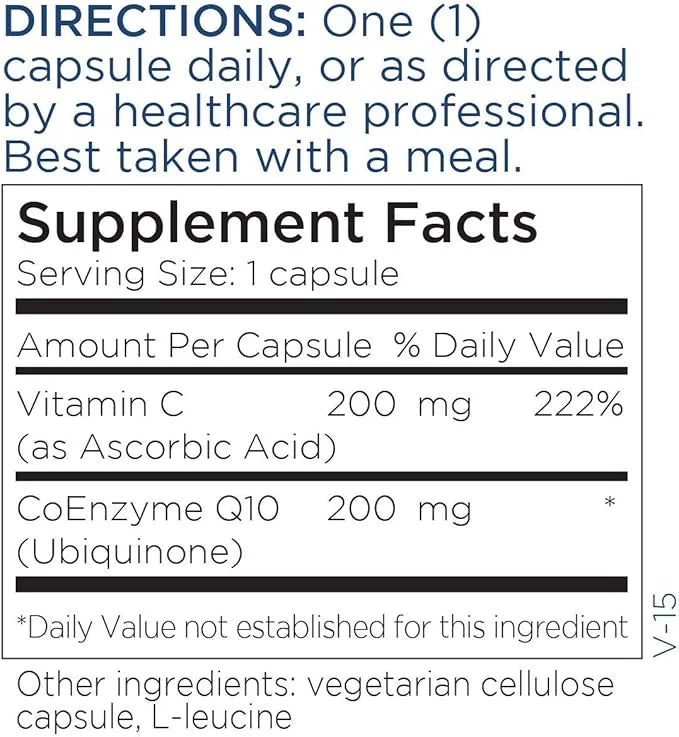 Metabolic Maintenance CoQ10 Heart Health Supplement 200mg Coenzyme Q10 with (60 Capsules)
