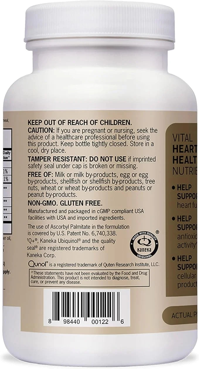 Qunol Plus Ubiquinol with Omega-3 Fish Oil CoQ10, 90 90 Count