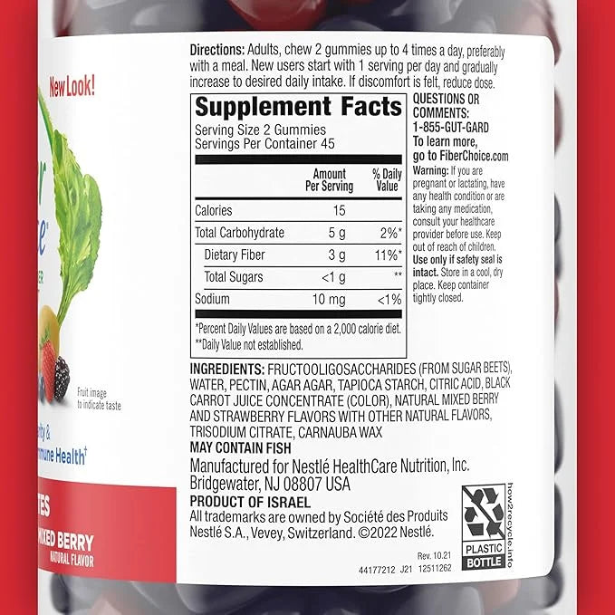 Fiber Choice 3g Fruity Bites Daily 90 Count (2 per