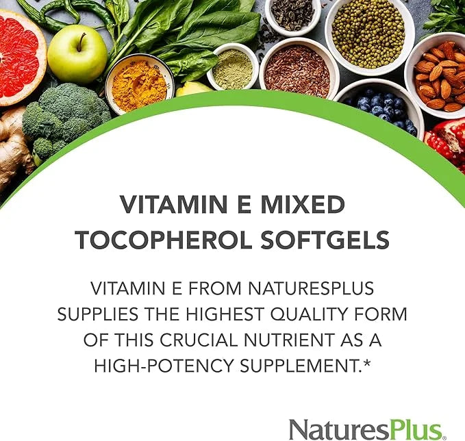 NaturesPlus Vitamin E 400 iu 60 Softgels 60 Servings