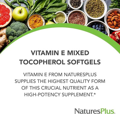 NaturesPlus Vitamin E 400 iu 60 Softgels 60 Servings