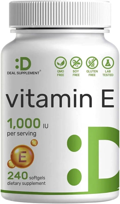 DEAL SUPPLEMENT Vitamin E Supplements, 1,000 240 Softgels