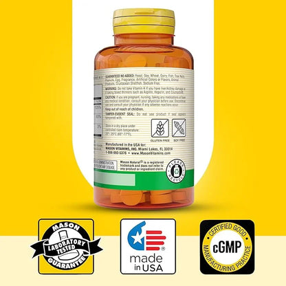 MASON NATURAL Vitamin K2 + D3, 300-Day Supply, with Calcium for Normal Bone and Muscle Support, 100 Tablets (Pack of 3) - ...
