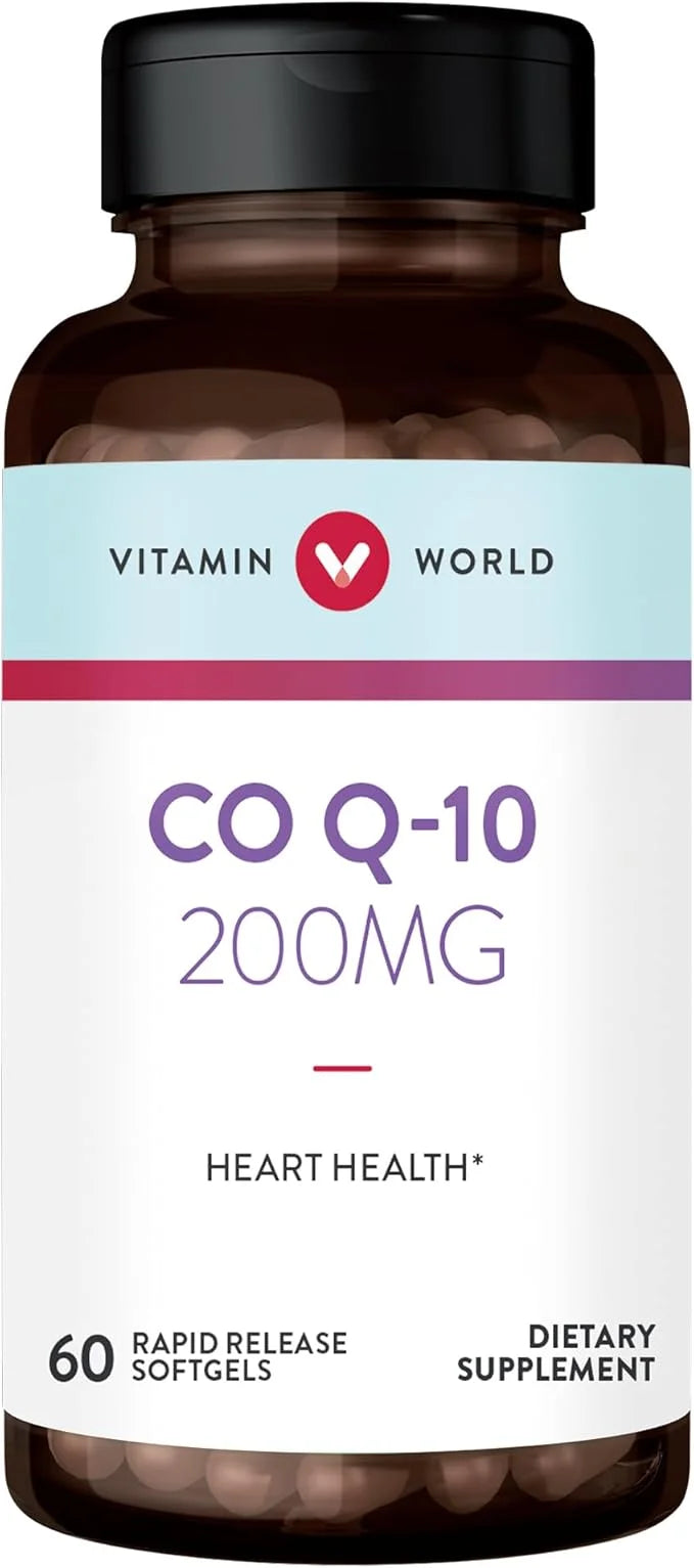 Vitamin World Co Q-10 200 mg 60 softgels, 10, Rapid-Release,