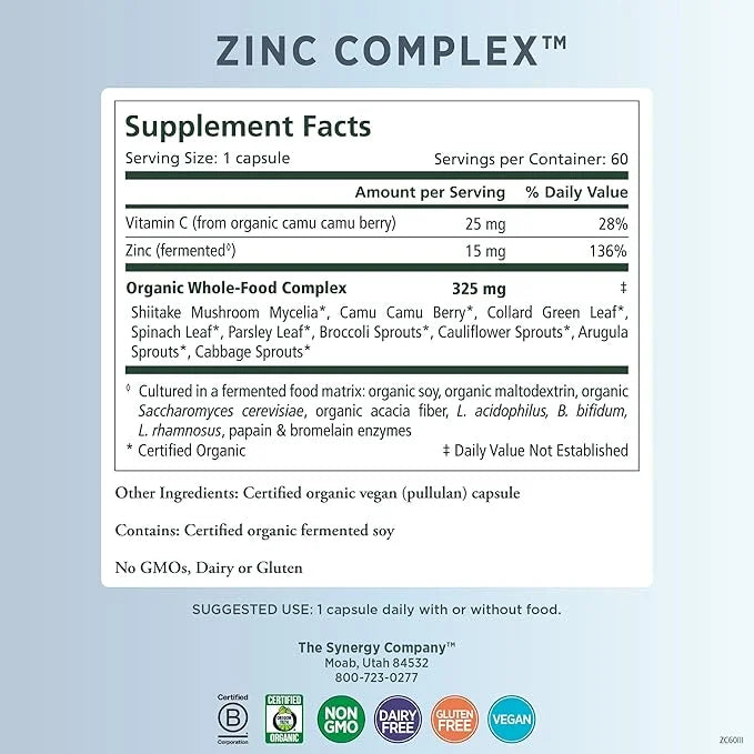 PURE SYNERGY Zinc Complex (60 Capsules)