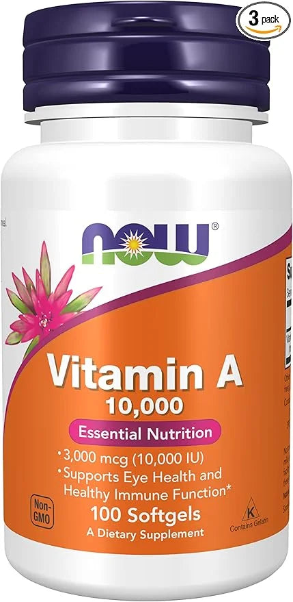 Vitamin A 10000 IU, 100 Sgels 3)