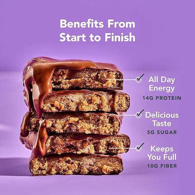 ALOHA Organic Plant Based Protein Bars | Chocolate Caramel Pecan | 12 Count, 1.98oz Bars | Vegan, Low Sugar, Gluten Free, ...