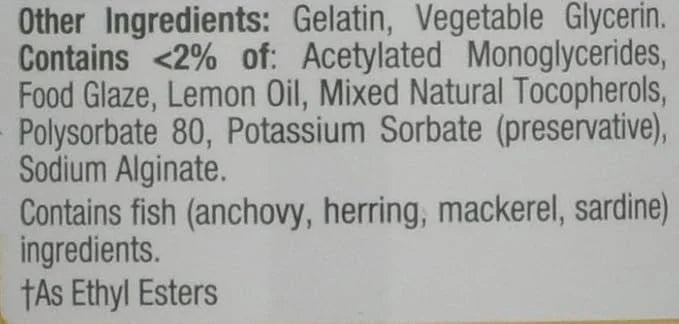 Nature's Bounty Mini Fish Oil Softgels 1290 mg, Omega-3, Supports 90 Mini