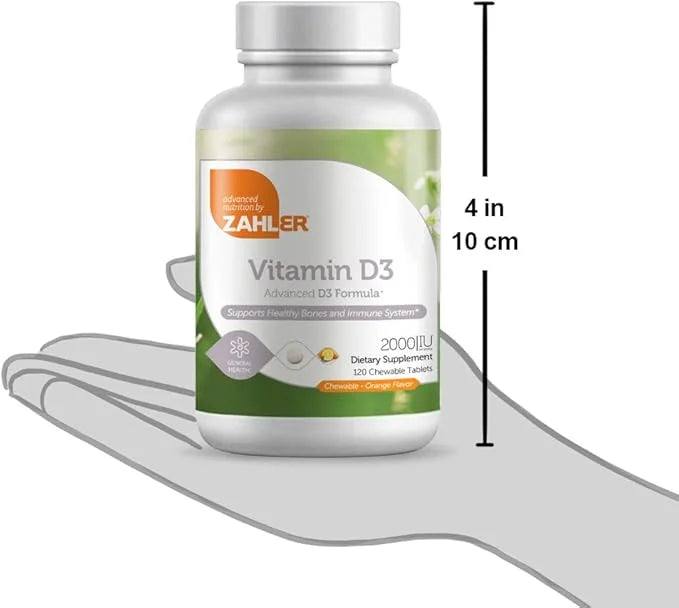 Zahler VITAMIN D3 CHEWABLE 2000IU, an 120 Great