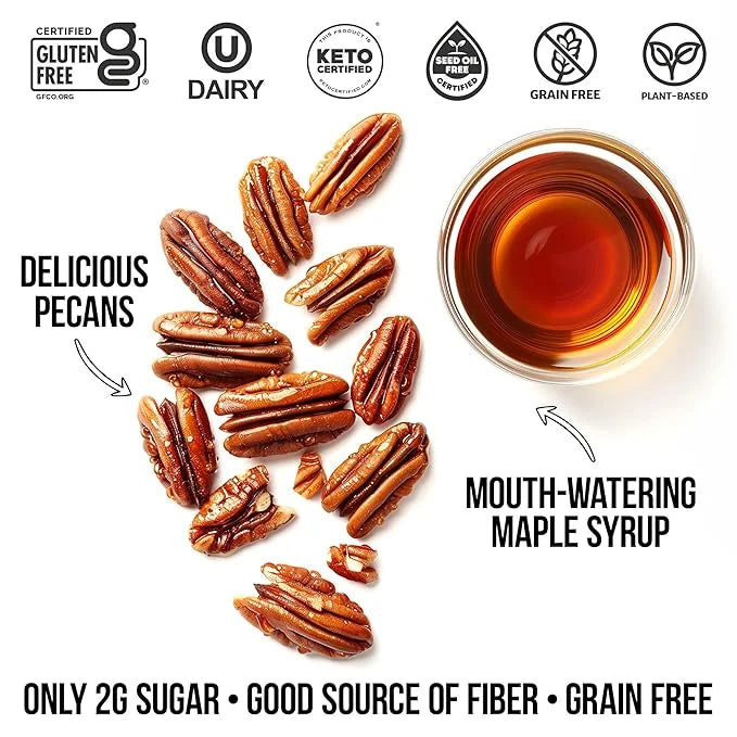TGB Maple Pecan, Keto Nuts, No Added Sugar, Gluten Free, Healthy Low Carb Snack, 8oz Resealable Bag (Pack of 1) - Product ...