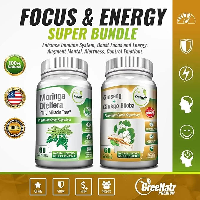 Focus an Energy Bundle Ginseng + (2 Bottles)