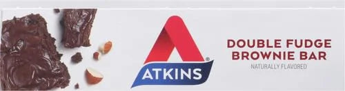 Atkins Double Fudge Brownie Protein Meal Bar, High Fiber, 15g Protein, 1g Sugar, 4g Net Carb, Meal Replacement, Keto Frien...