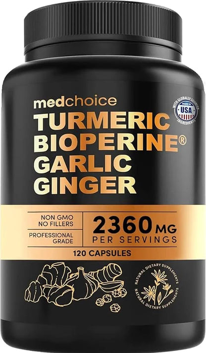 4-in-1 Turmeric and Garlic Supplements 2360 mg (120 ct) 1)