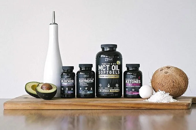 Pure MCT Oil Capsules (360 Softgels | 3000mg) 4 Month Supply Keto Pills w Unrefined Coconut - C10 & C8 Brain Fuel, Energy,...