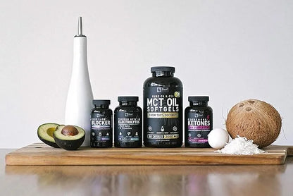 Pure MCT Oil Capsules (360 Softgels | 3000mg) 4 Month Supply Keto Pills w Unrefined Coconut - C10 & C8 Brain Fuel, Energy,...