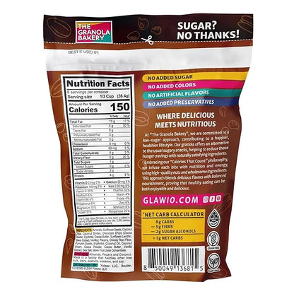 TGB Chocolate Chip Granola Cereal, Keto Friendly Snack, No Added Sugar, Gluten Free, High Fiber, 8oz Resealable Bag (Pack ...