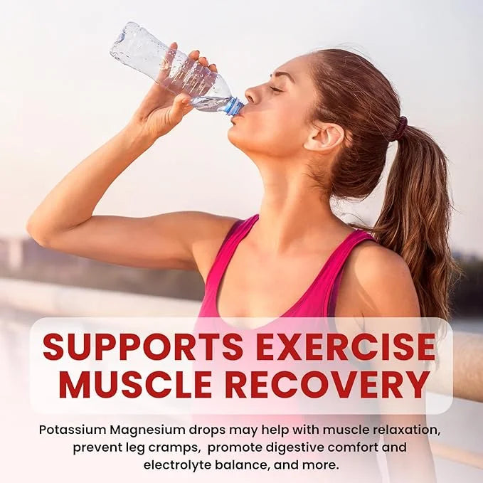 Potassium Magnesium Citrate Supplement, Liquid Magnesium Citrate Drops 500mg with Ashwagandha, Calcium, Zinc, Vitamin D3, ...