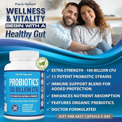 Purely Optimal Premium Probiotics 100 Billion
