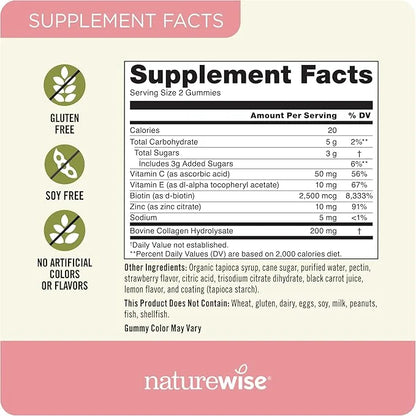 NatureWise Collagen Gummies 1 & 3 Collagen 60 Count[1-Month Count[1-Month Supply]