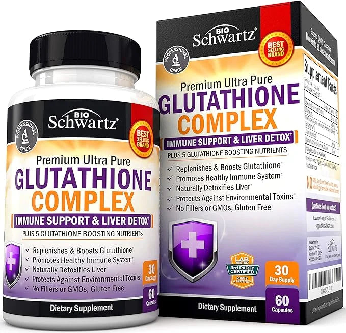Glutathione Supplement Liver Detox with Quercetin 500mg 60ct 60ct