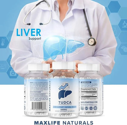 (3 Pack) Tudca Liver Support Supplement 500mg 180 180 SERVINGS