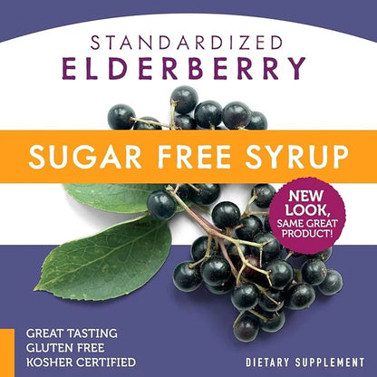 Nature's Way Sambucus Sugar-Free Elderberry Syrup, 4 Oz