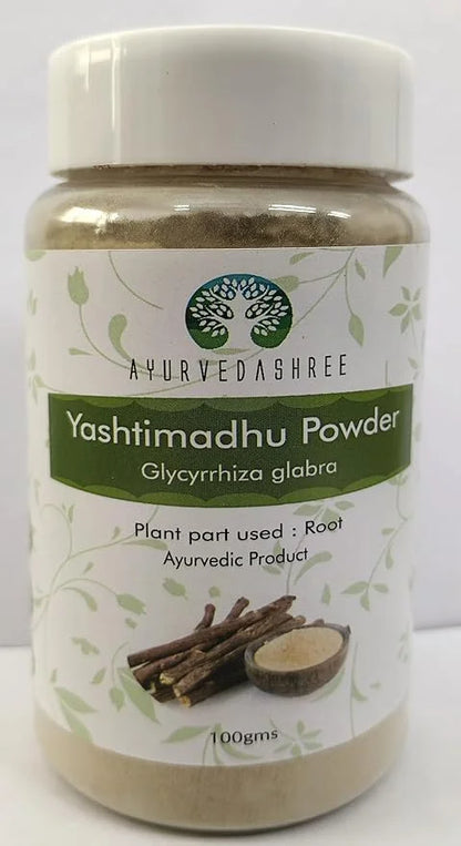 Yashtimadhu Powder 100 Gm | Natural Mulethi Powder/Licorice Powder Glycyrrhiza glabra | Supports Immunity | Mulethi | Vega...