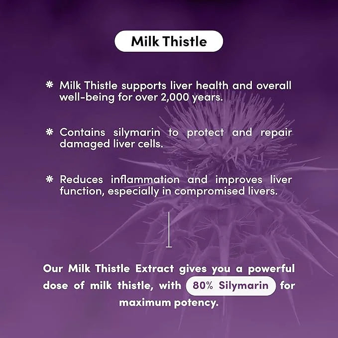 Milk Thistle Extract Capsules 350 mg 80% Silymarin 90 Capsules
