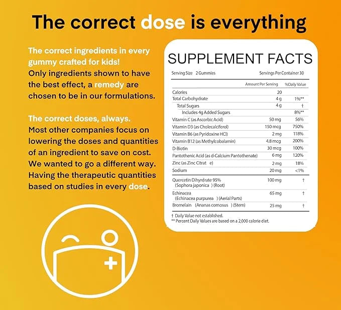 A Dose of Immunity Kids Quercetin 100mg Quercetin 60 Gummy 1)