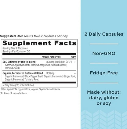 Probiotics by Ancient Nutrition, SBO Probiotics 50 Billion 60 Capsules