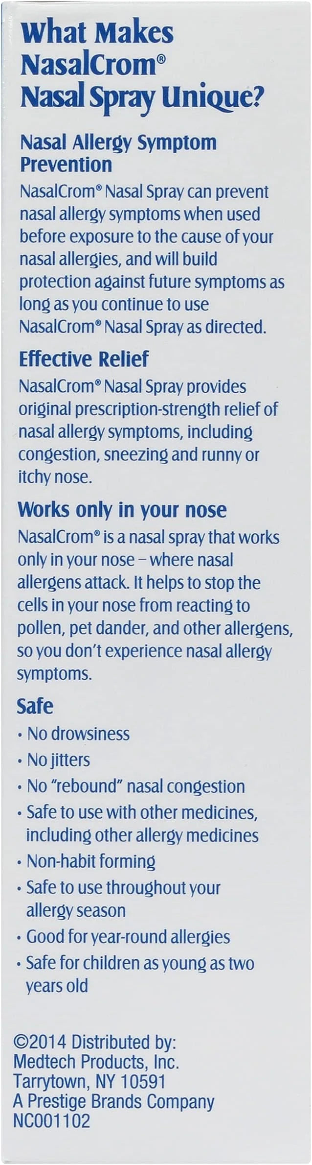 NasalCrom Nasal Spray Allergy Symptom Controller 200 Sprays .88 FL (2 Pack)
