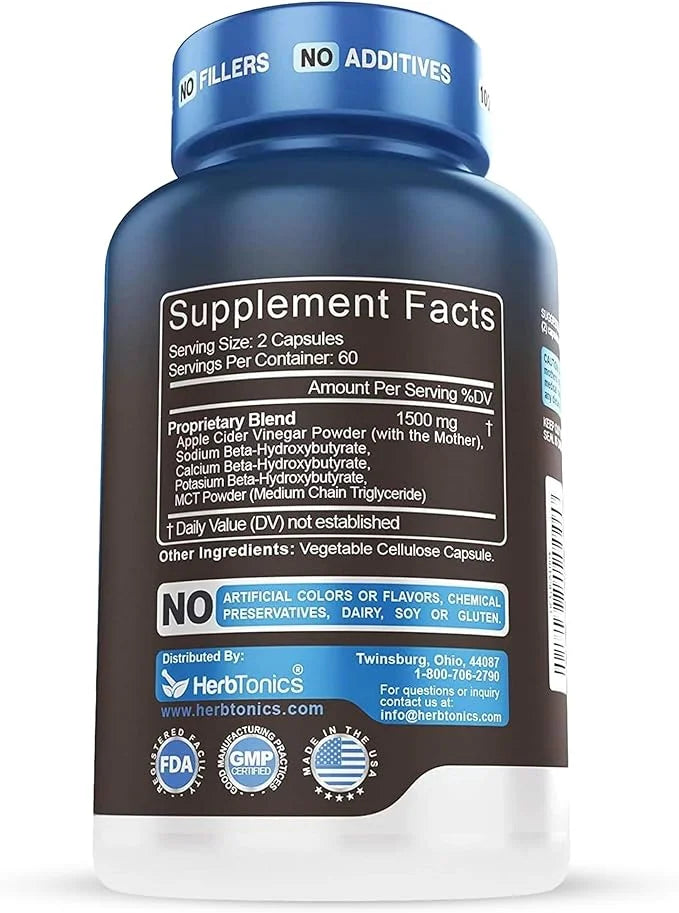 Herbtonics GLP-1 Weight Loss Supplement - Appetite Suppressant Apple Cider Vinegar Capsules - Weight Loss Pills for Women ...