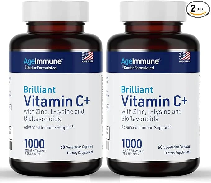Vitamin C 1000mg Complex with L-Lysine 500mg, Zinc 12mg, Bioflavonoids 300mg. Doctor Bottles.(2)
