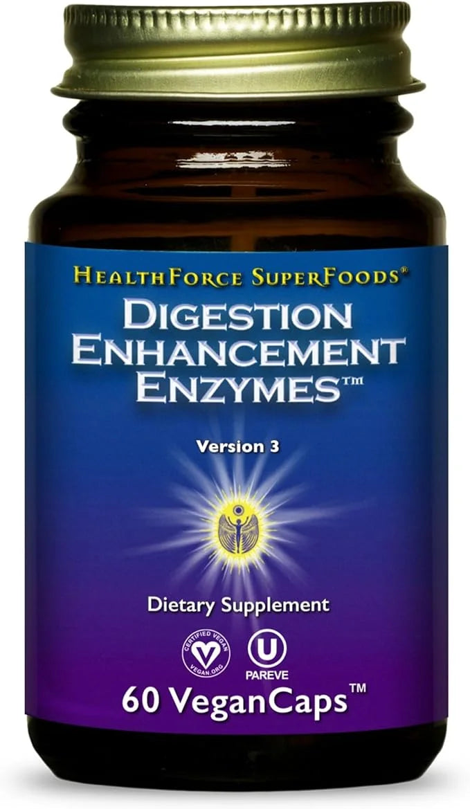 HEALTHFORCE SUPERFOODS Digestion Enhancement Enzymes 60 Vegan