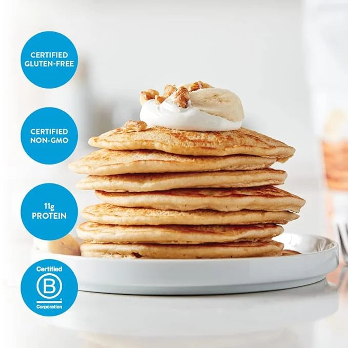 King Arthur Flour Gluten Free Protein Pancake Mix, Non-GMO Project Verified, No Sugar Added, Non-Dairy, 12 Oz - Product Image