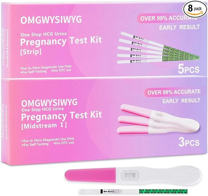 Early Detection Pregnancy Test Kits 8 Counts, x3, Hcg x5, Ultra 2 Ways Check(3+5 Counts)