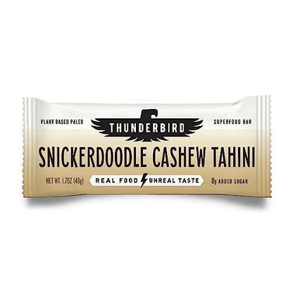Thunderbird Bars Energy Snack, Gluten-Free with Protein, Healthy Real Food, Vegan Paleo Non-GMO, No Added Sugar, Snickerdo...