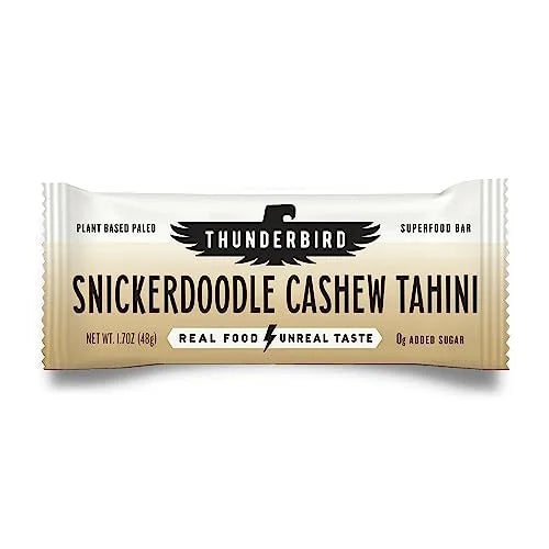 Thunderbird Bars Energy Snack, Gluten-Free with Protein, Healthy Real Food, Vegan Paleo Non-GMO, No Added Sugar, Snickerdo...
