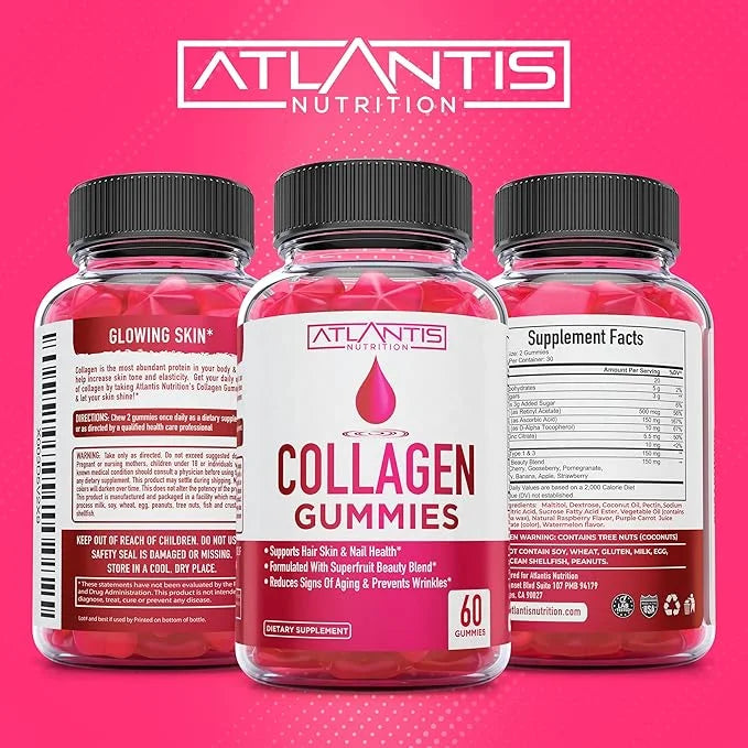 Collagen Gummies For Women 1 & 3, Vitamins 60 Collagen