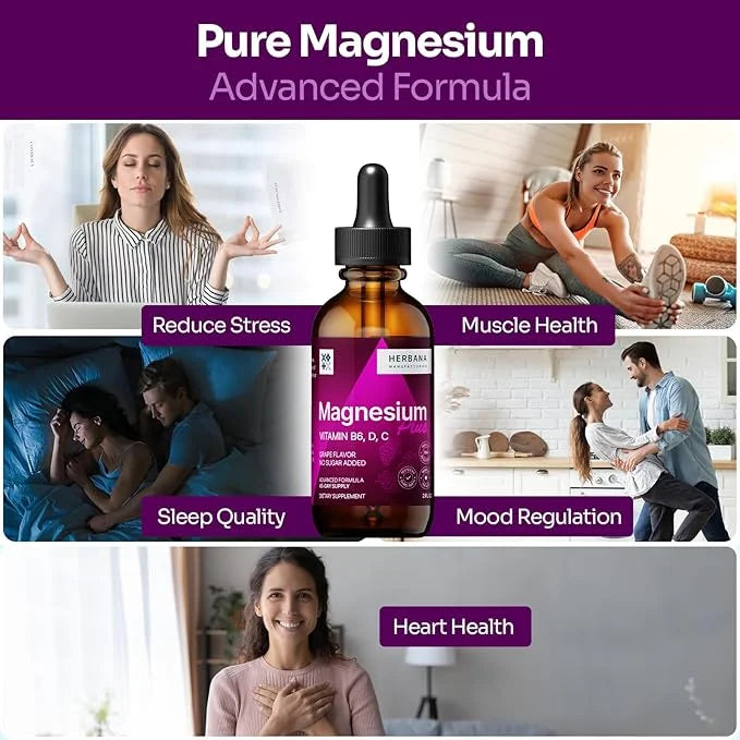 Magnesium Plus Grape Flavor 2 fl B6, D, 100% Absorption 45-Day Supply