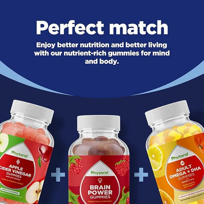 Natural Multivitamin for Men Gummies with Zinc B6 & B12 for