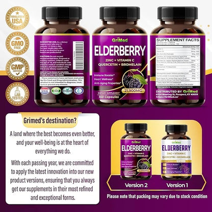 Elderberry 21,900mg - X15 Power (150 Count 1))