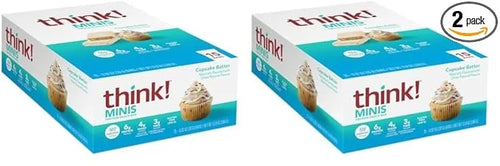 think! MINIS Protein Snack Bars, Gluten Free, Cupcake Batter, 15 Count (Pack of 2) - Product Image