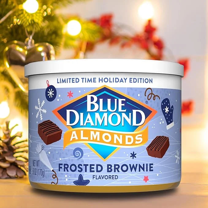Blue Diamond, Holiday Frosted Brownie Flavored Sweet Snack Nut Almonds Perfect Size for On-The-Go, Holidays and Gatherings...