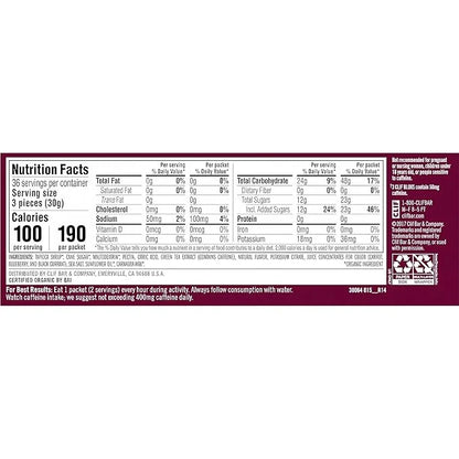 CLIF BLOKS - Black Cherry Flavor with Caffeine - Energy Chews - Non-GMO - Plant Based - Fast Fuel for Cycling and Running ...