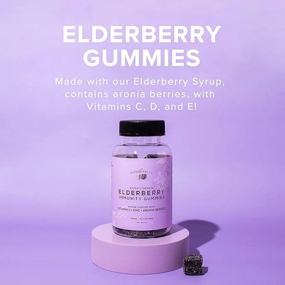 Extra Strength Elderberry Gummies + Aronia (60 Count)