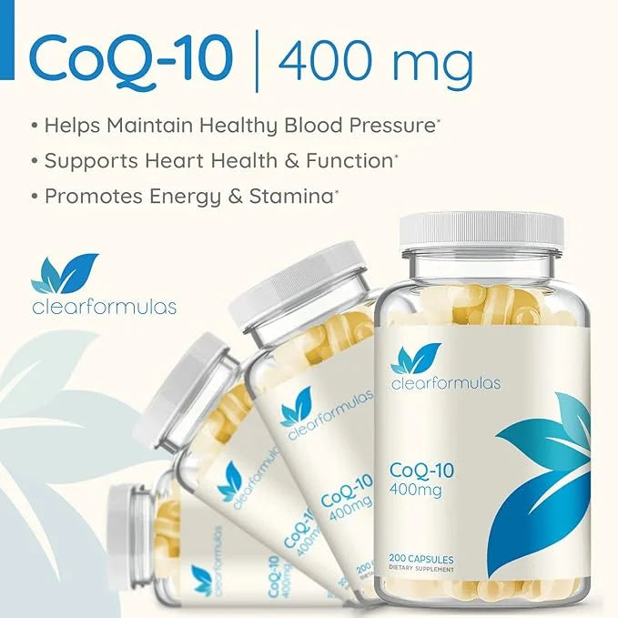 ClearFormulas CoQ10 400mg 200 Capsules Quick